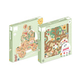 Vilac garden magnetic maze wooden toy packaging boxes showing the front and back against a white background.