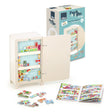 Vilac Pack Right Frigo magnetic puzzle game with wooden toy fridge, food pieces, and packaging box.