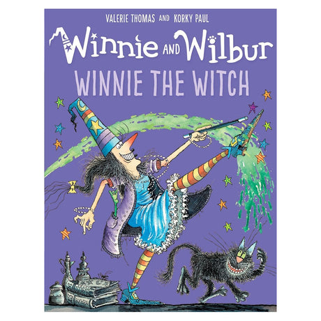 Front cover of Winnie and Wilbur: Winnie the Witch children's book featuring a whimsical witch and a scruffy black cat.