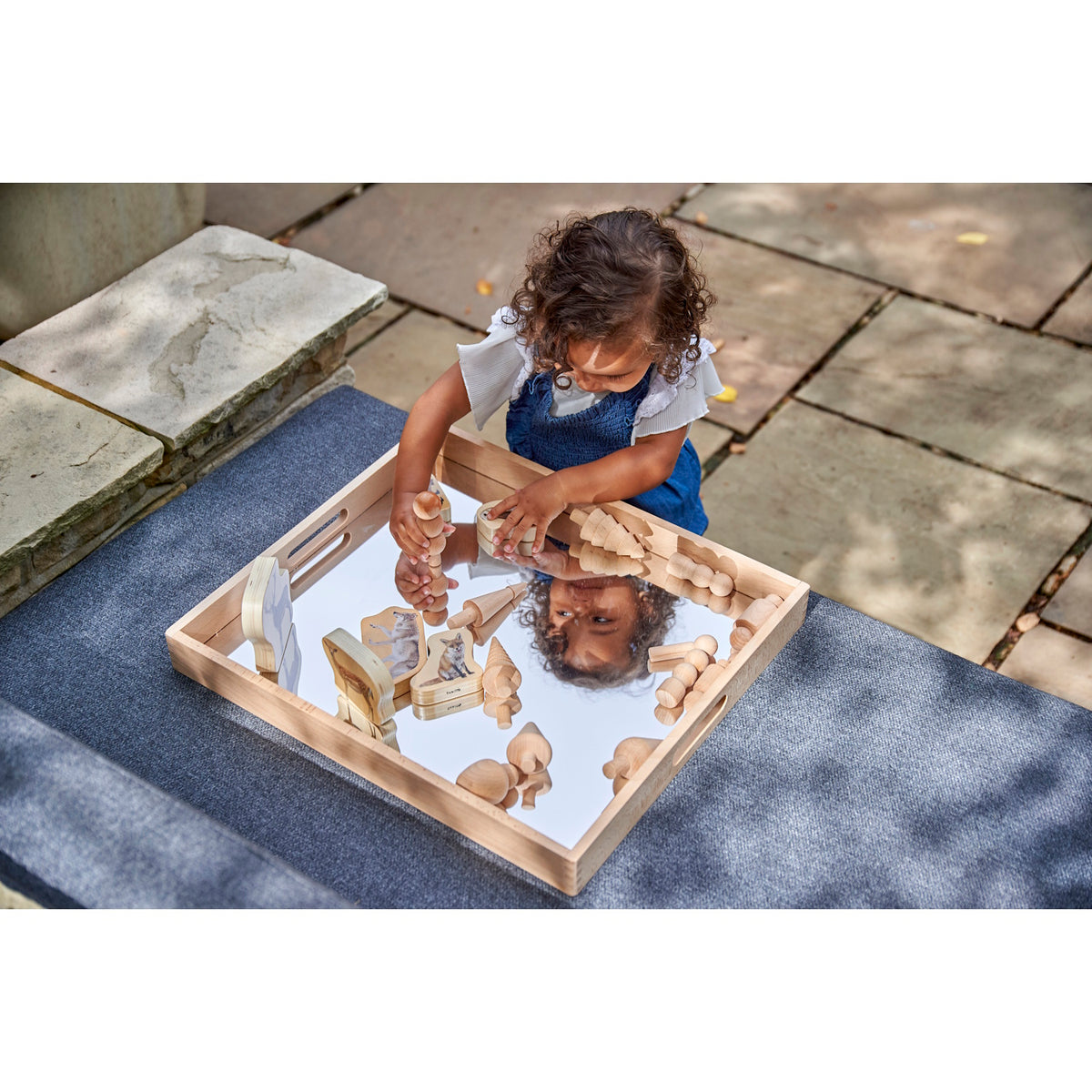 Wooden Mirror Tray