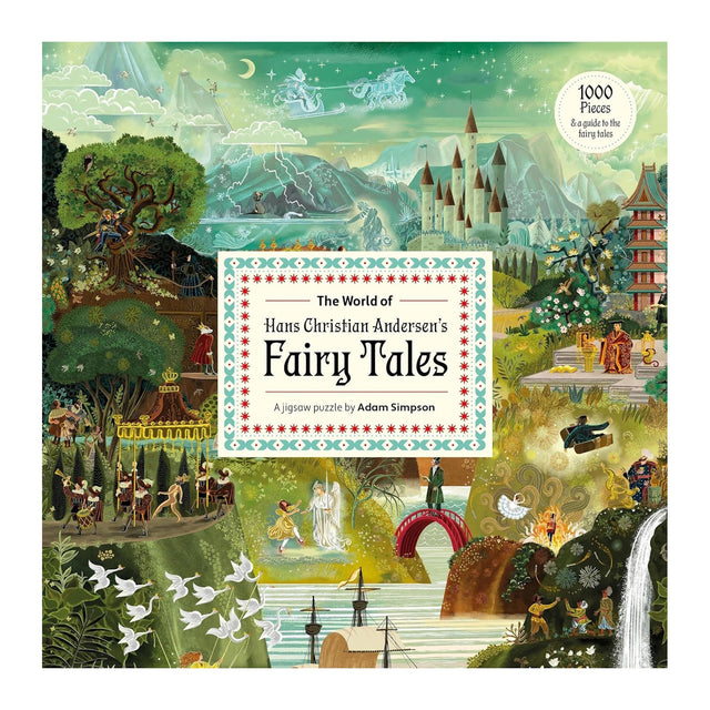 The World of Hans Christian Andersen's Fairy Tales jigsaw puzzle box with intricate fairy tale illustrations.