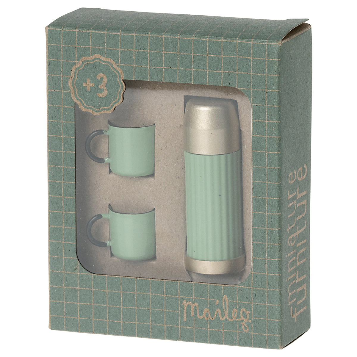 Maileg Thermos and Cups for Mouse House - Mint