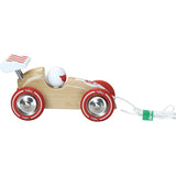 Pull Along Racing Car - Natural Wood