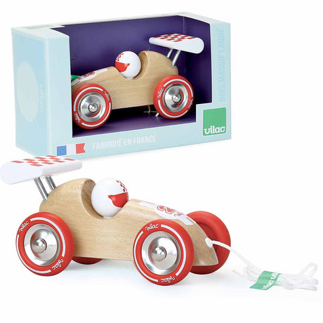 Pull Along Racing Car - Natural Wood