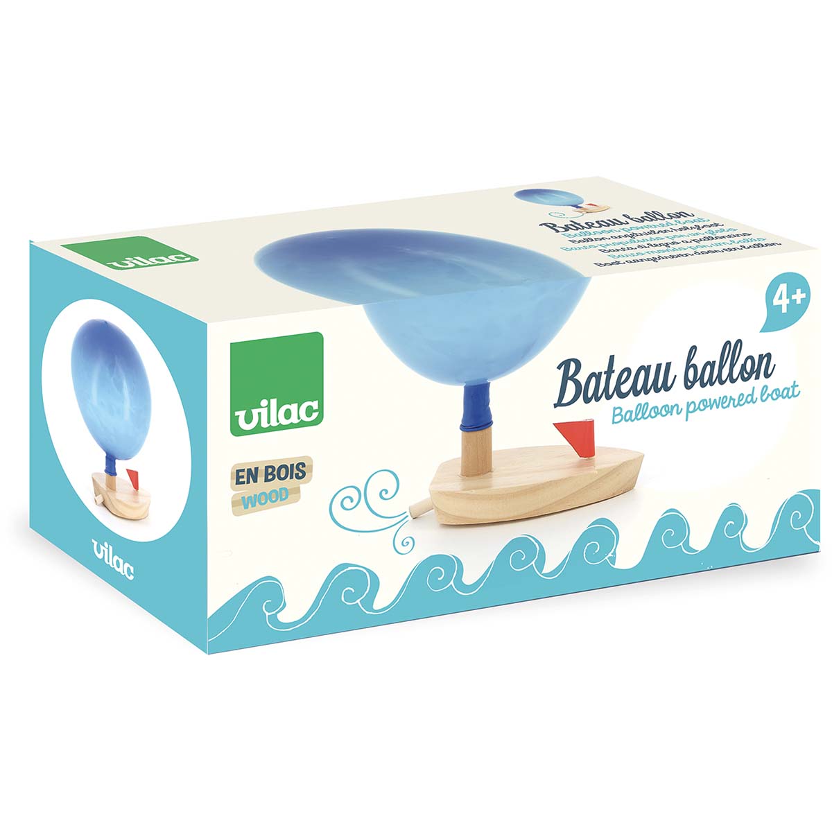 Balloon Powered Wooden Boat