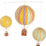 Authentic Models - Hot Air Balloon Mobile, Pastel Rainbow