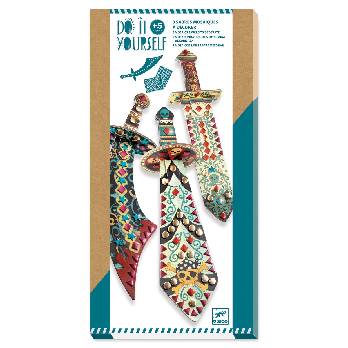 DIY Mosaic Pirate Swords to Decorate