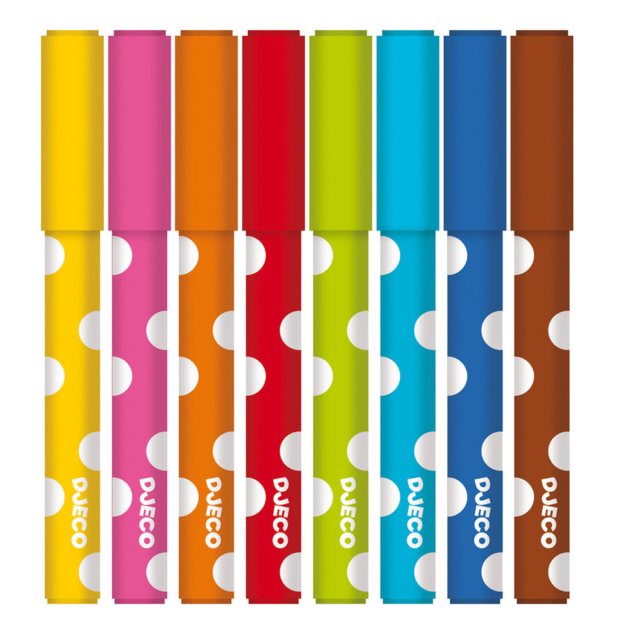 Double Ended Brush Pens Djeco 10 Double-ended Felt Tip Pens - Classic ...