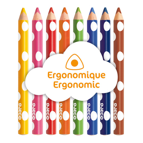 Djeco Colours - 8 First Colouring Pencils
