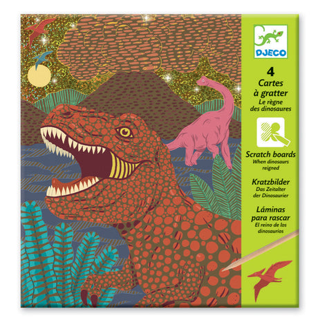 Djeco Art- Scratch Art - When Dinosaurs Reigned Packaging Box DJ09726