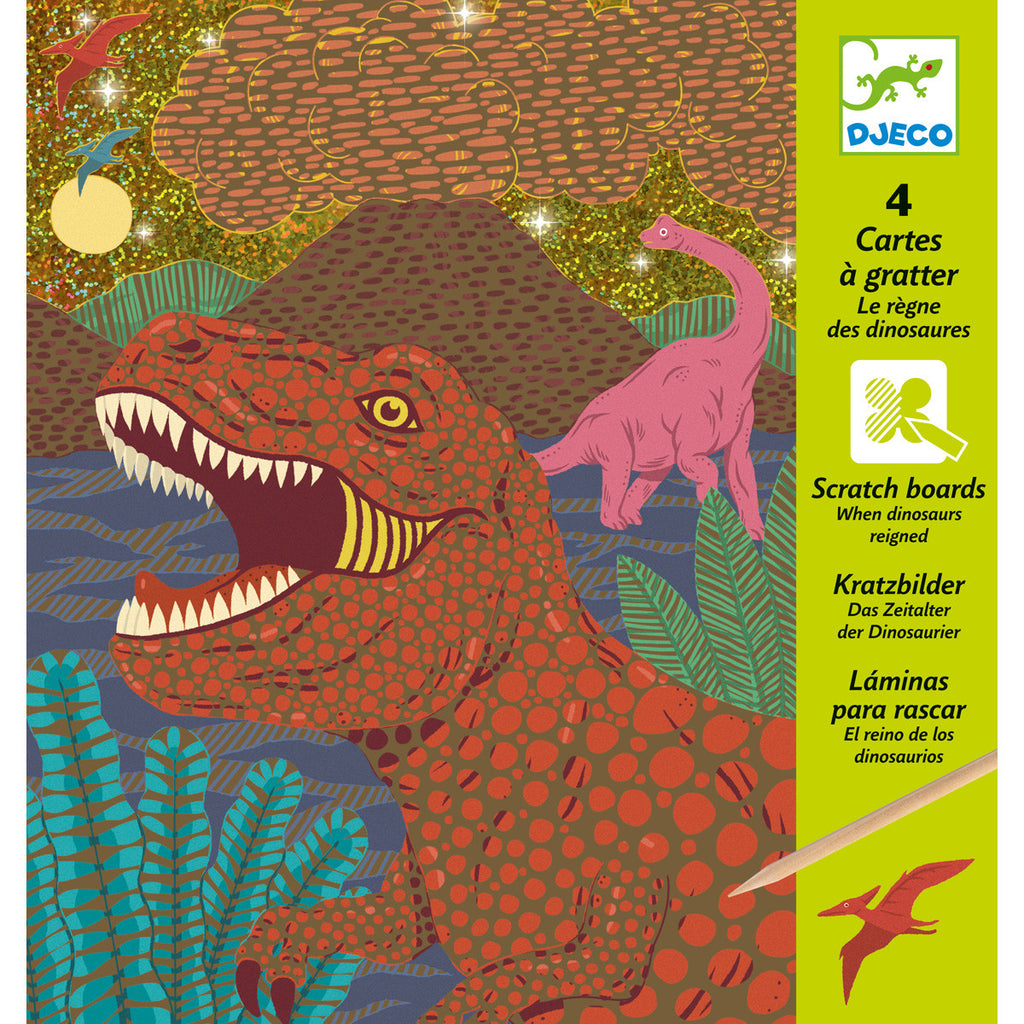 Djeco Art- Scratch Art - When Dinosaurs Reigned Packaging DJ09726