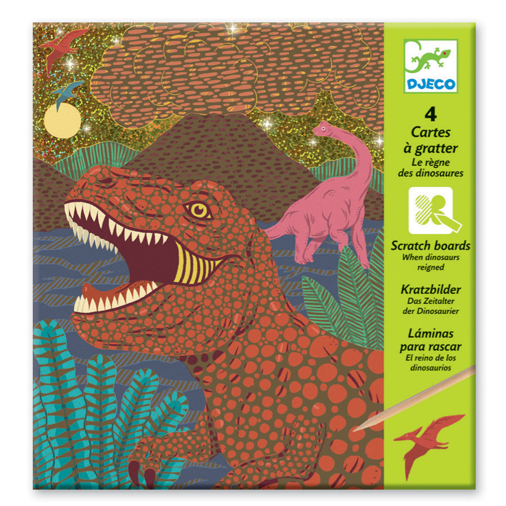 Djeco Art- Scratch Art - When Dinosaurs Reigned Packaging Box DJ09726