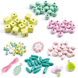 Djeco Threading Beads - Leaves & Flowers