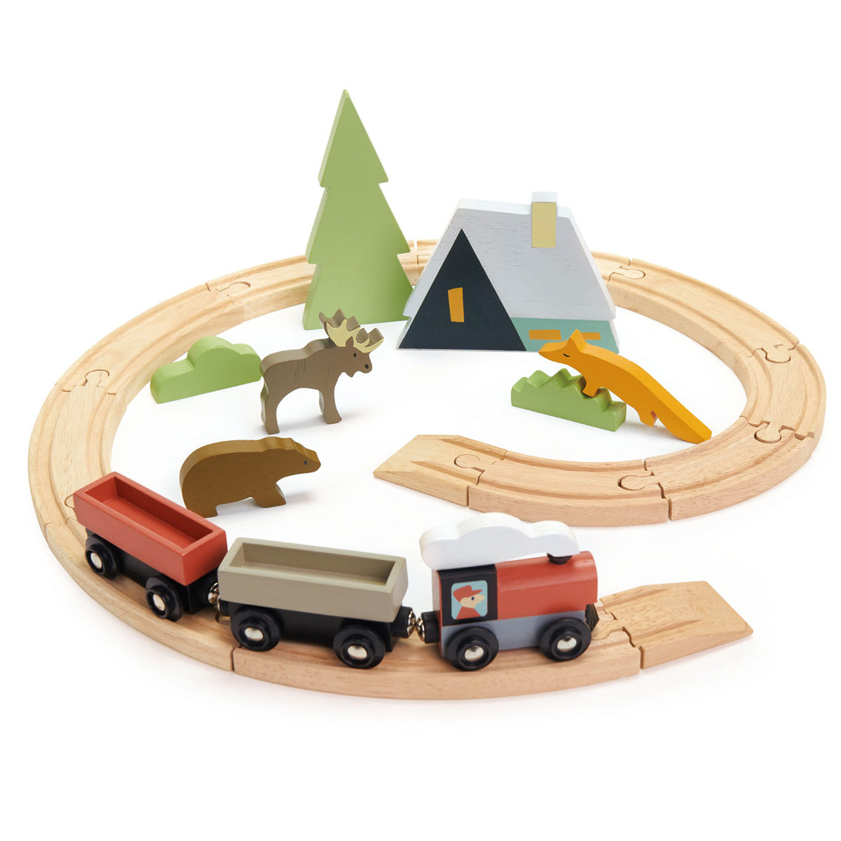 Tender Leaf Wooden Train Set - Treetops
