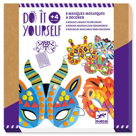 DIY Mosaic Masks - Jungle animals