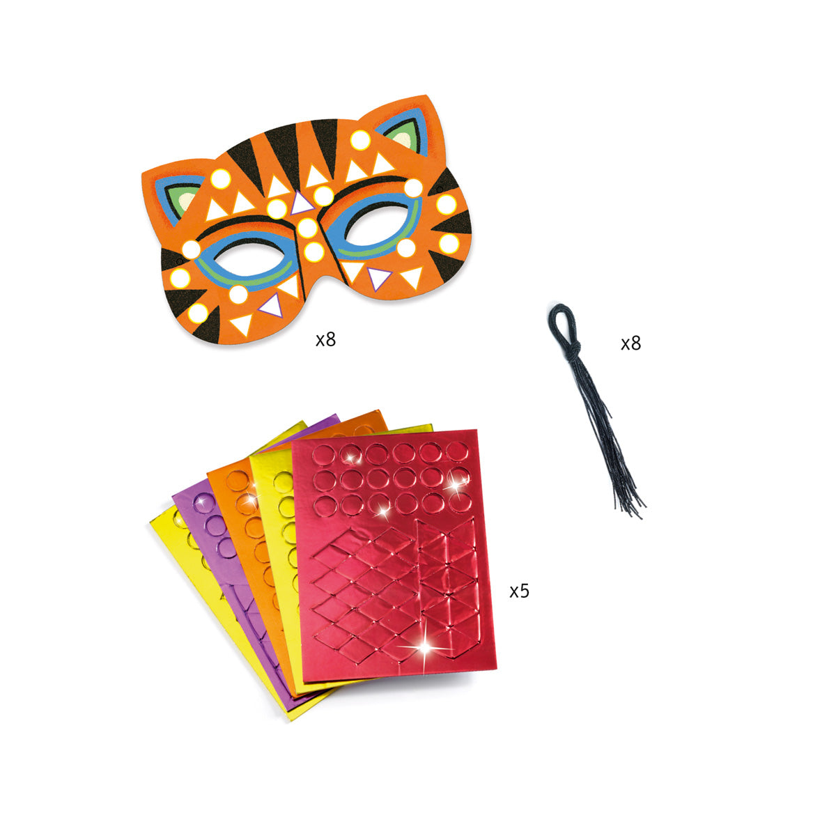 DIY Mosaic Masks - Jungle animals