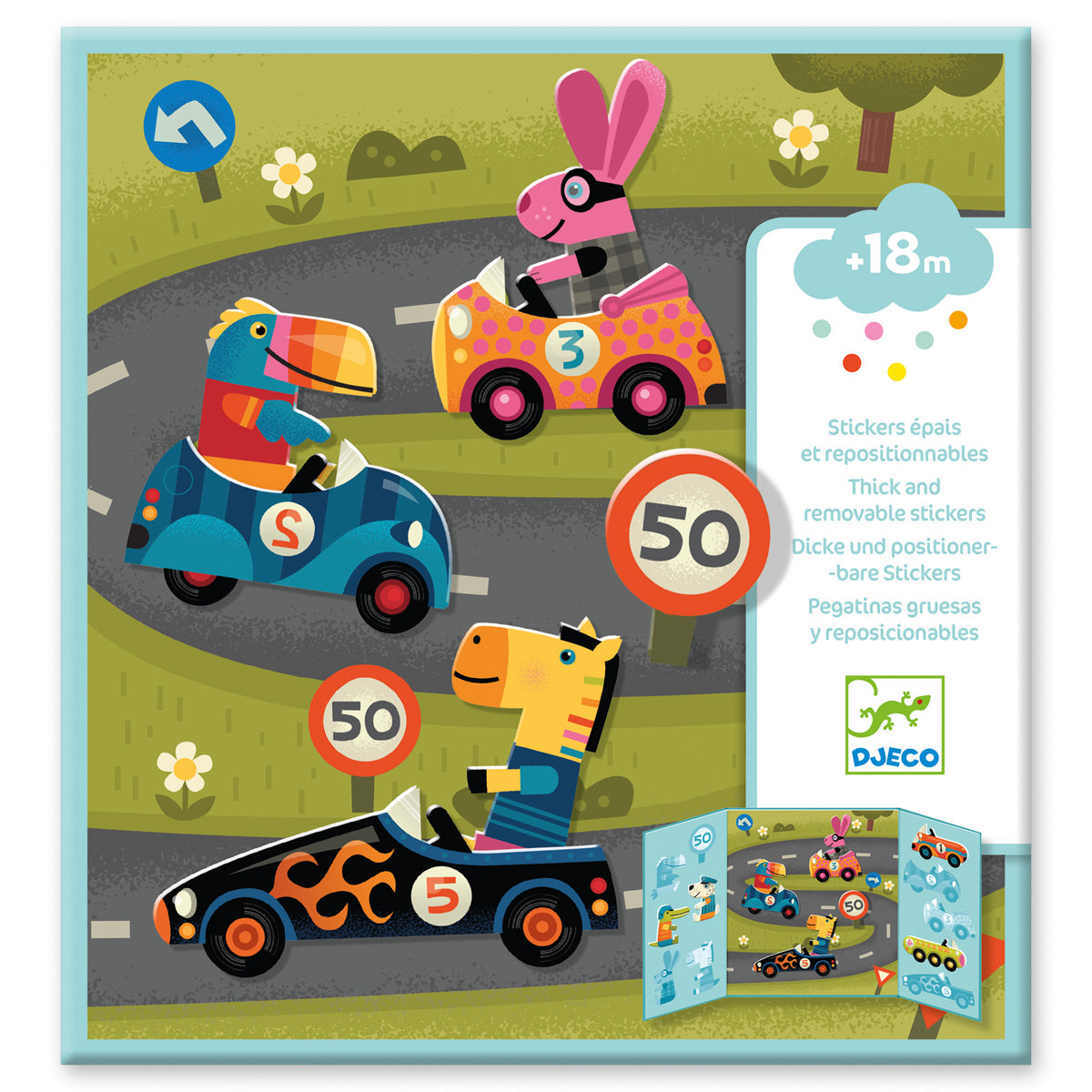 Djeco Play With Stickers - Cars