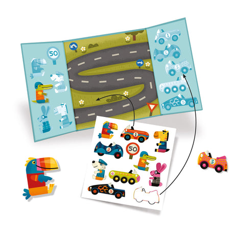 Djeco Play With Stickers - Cars