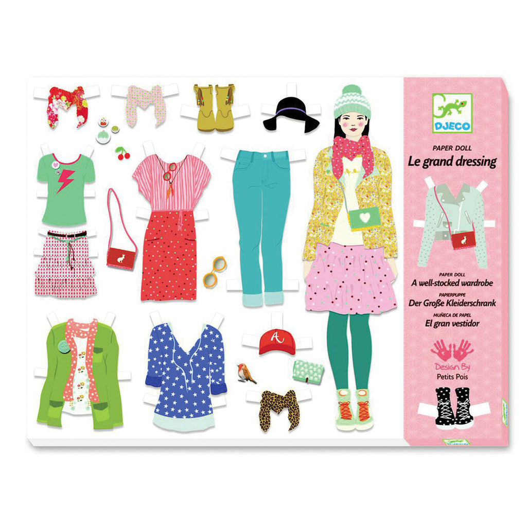 Djeco Art- Paper Dolls - Big Dressing Room Packaging Box DJ09825