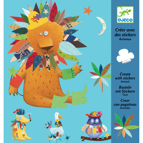 Djeco Art Stickers - Create Animals Pack Front DJ08932